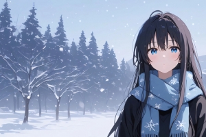 雪之下雪乃 雪季 3440x1440带鱼屏壁纸