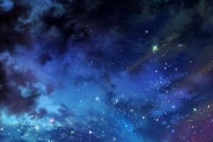 梦幻星空流星平面广告