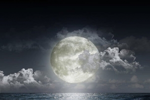 大海夜晚风景