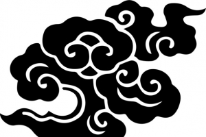 黑色祥云装饰素材图案7