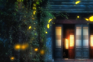 建筑梦幻深色海报banner背景