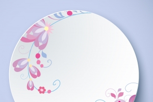 简约盘子花纹图案