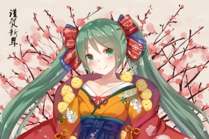 miku 初音未来公主殿下 新年贺图6k竖屏手机壁纸