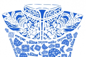 青花瓷旗袍