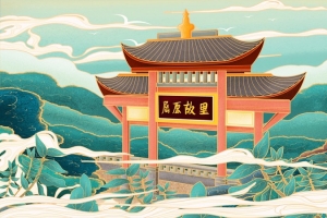 国潮建筑素材