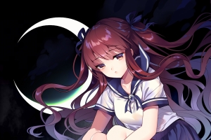 月 二次元动漫少女手机壁纸