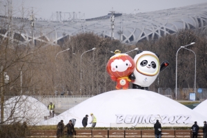 冰墩墩和雪容融4k电脑壁纸