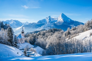阿尔卑斯山,冬季,雪景,图片