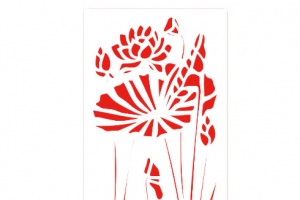 花　莲花　装饰元素　复古