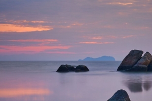 岩石 石头 海 地平线 天空 4k壁纸 3840x2160