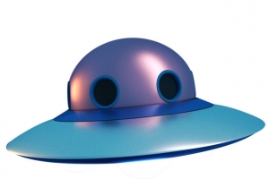 电商C4D装饰元素之UFO卫星飞船元素