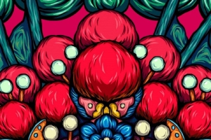 京剧风中国风手绘插画