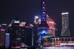 塔 建筑 建筑 夜城 上海 中国 4k壁纸 3840x2160