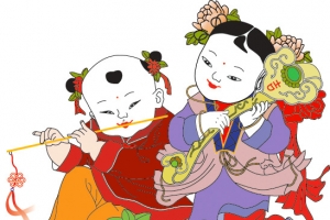 年画娃娃免抠PNG素材