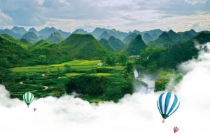 云南旅游海报背景素材