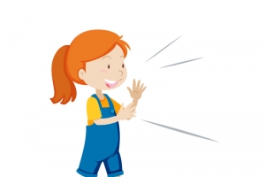 大声说话女孩矢量高清PNG透明免扣设计素材免费下载