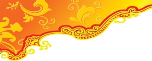 黄色个性经典花纹边框