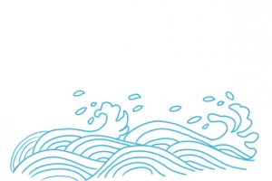 中国风线条感浪花波浪设计素材