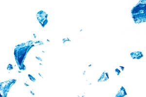 蓝色冰块飘洒高清PNG透明漂浮元素设计素材免费下载