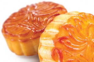 月饼莲花花纹中秋美味