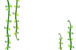 卡通绿色植物藤蔓