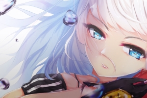拉琴女生二次元3440x1440壁纸