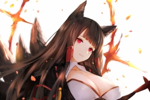赤城 性感动漫美女 手机壁纸