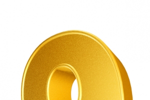 金色立体阿拉伯数字9