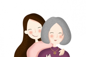 母女一起过母亲节