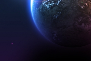宇宙中地球的炫酷背景