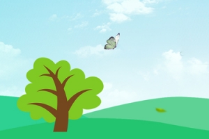 小清新春天简约卡通踏青PSD分层banner