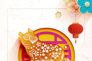 2019天蓬迎春猪年大吉PSD素材