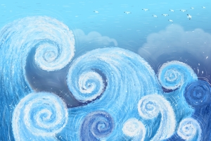 海浪灵感创意4k背景图片