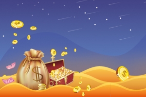 淘宝金融卡通蓝色banner