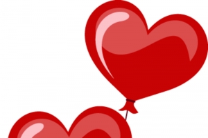 悬浮爱心气球高清PNG透明漂浮元素设计素材免费下载