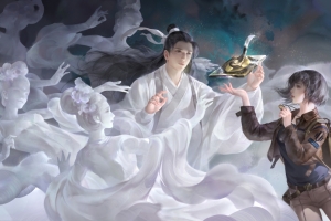 4k 飞天美女 仙女 罗盘 唯美 美女 插画 电脑 高清 壁纸