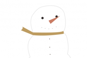 圣诞雪人AI插画图