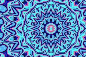 分形 图案 形状 明亮 蓝色 4k壁纸 3840x2160