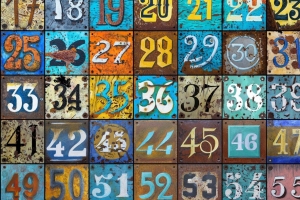 数字 纹理 铁锈色 彩色 4k壁纸 3840x2160