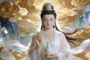 观音菩萨像3K高清壁纸3200x2000 免费下载 适用于平板笔记本便携设备