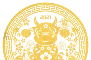 牛年矢量剪纸窗花
