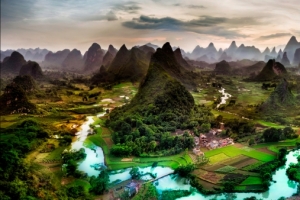 美丽的桂林山水风景5120x1440高清壁纸
