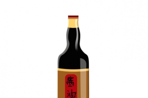 矢量卡通扁平化酱油瓶子