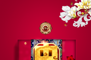 花朵月饼盘子花朵中秋背景
