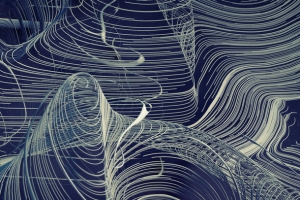 白色缠绕线条卡通手绘高清PNG透明背景设计素材免费下载