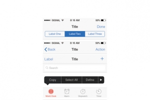 iOS状态栏高清透明PNG免扣设计素材免费下载