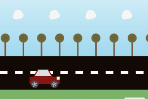 汽车道路行驶动态图片卡通