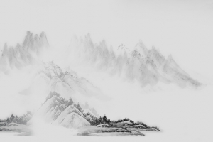 水墨中国风群山海报背景