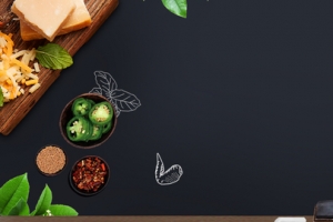 黑色黑板美食美味新鲜披萨电商banner