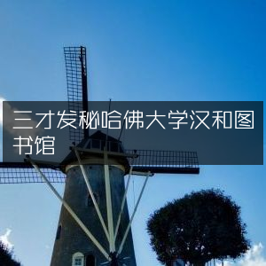 哈佛汉和图书馆藏《三才发秘》古典文集